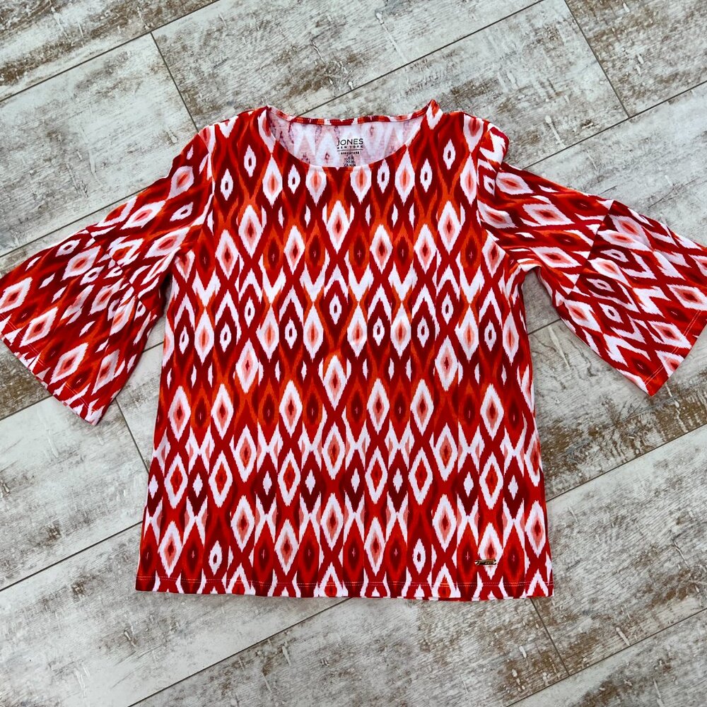 FIRM PRICE!  Beautiful Jones New York Signature Pullover Top with Bell Sleeve - Picture 9 of 9